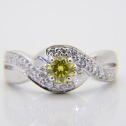 Yellow Diamond Ct Cluster Cross Over Ring Jethro Marles