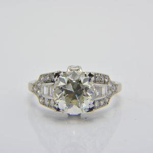 3 carat diamond art deco ring