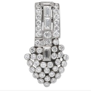 Diamond clip brooch Jethro Marles