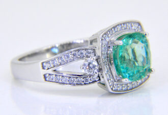 1.6ct emerald diamond ring Jethro Marles
