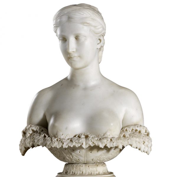 Proserpine. Marble bust by Hiram Powers