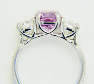 Pink sapphire diamond ring Jethro Marles