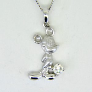 Mickey Mouse diamond pendant