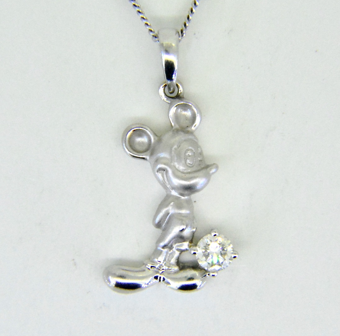 Mickey Mouse Silver Necklace – Lil Pepper Jewelry