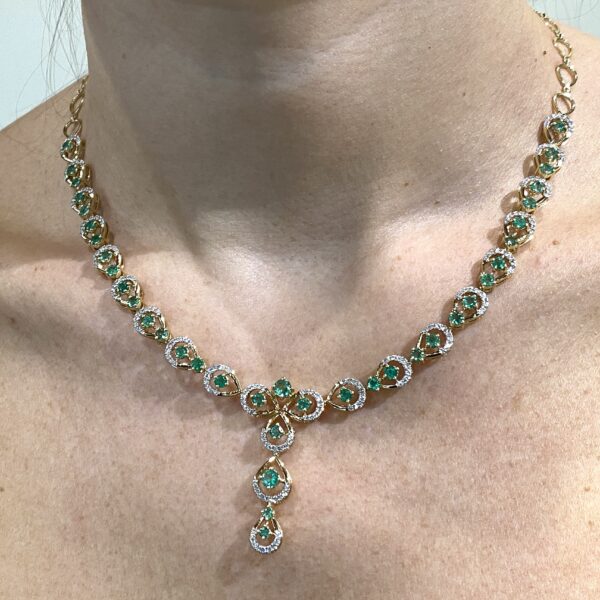 emerald diamond necklace for sale uk