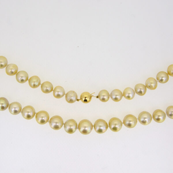 Golden cultured pearl necklace for sale uk