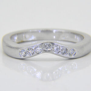 Diamond platinum wishbone ring