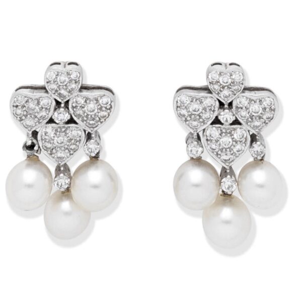 Cultured pearl and diamond earrings Jethro Marles