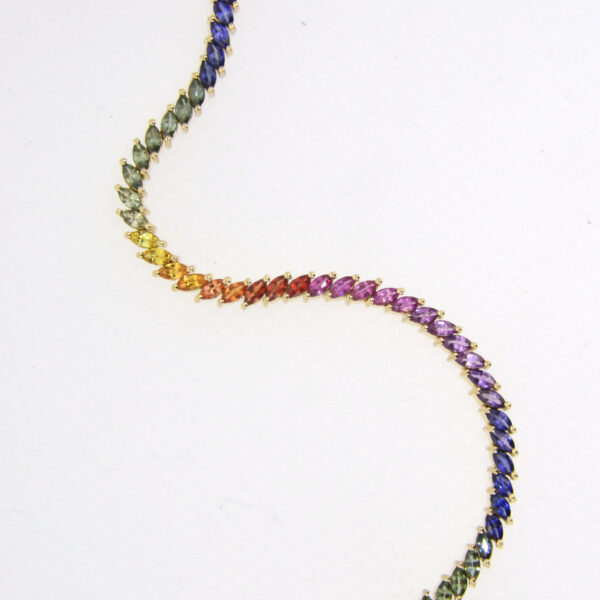 Rainbow Tennis Bracelet Cubic | Tennis Bracelet Crystals | Bracelet Rainbow  Zirconia - Bracelets - Aliexpress