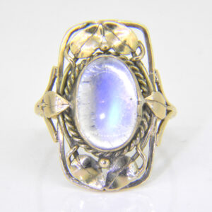 Arts and Crafts style moonstone ring