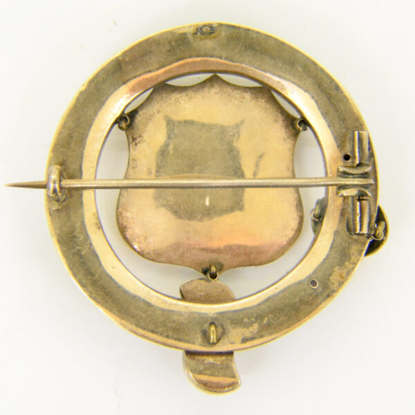 Scottish gold hard-stone penannular brooch circa 1875