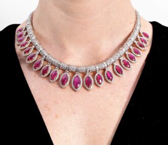 Ruby and diamond necklace sold £14,000 Jethro Marles