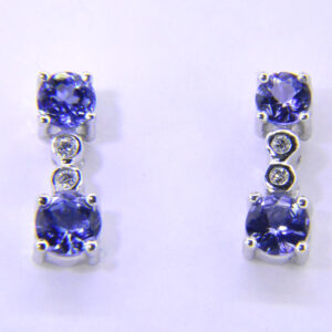tanzanite diamond earrings for sale uk