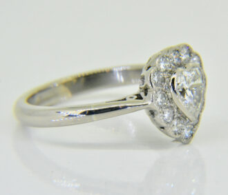 Heart shaped ring side view