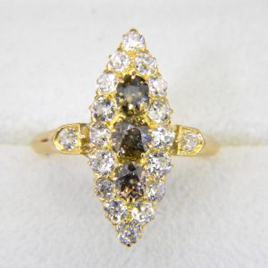 Coloured diamond ring