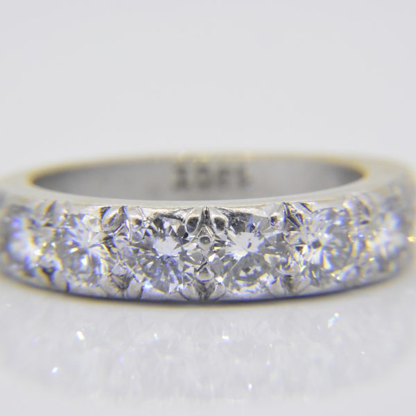 1.45ct diamond 7-stone half-ET ring