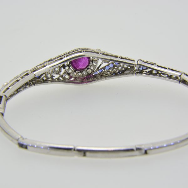 Ruby sapphire diamond bracelet