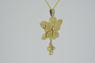 Handmade primrose pendant