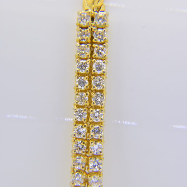 Diamond two-row bracelet
