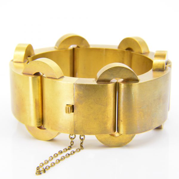 Victorian frosted gold bracelet 57gms