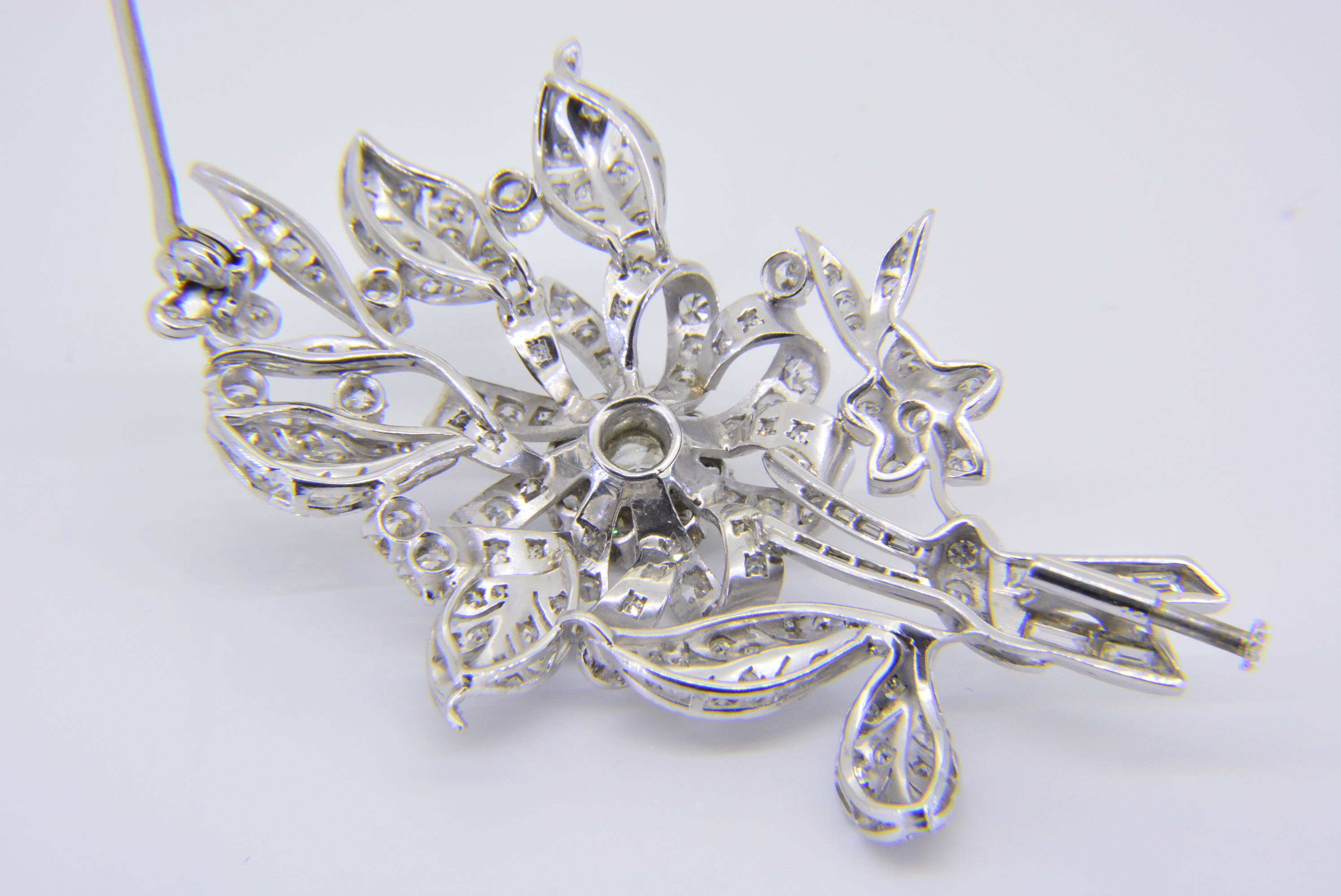 Diamond flower brooch | Floral brooch | Jethro Marles