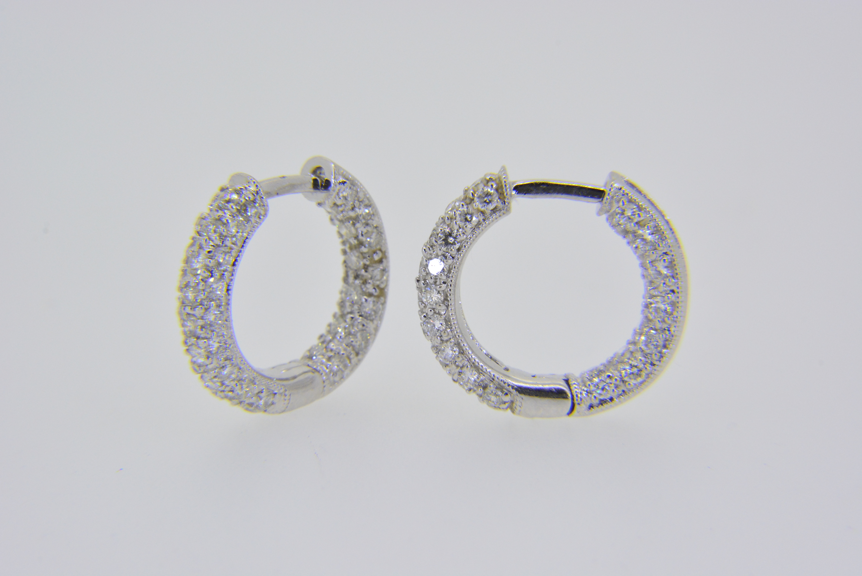 Entwine 9ct White Gold Diamond Hoop Earrings  0117414  Beaverbrooks the  Jewellers