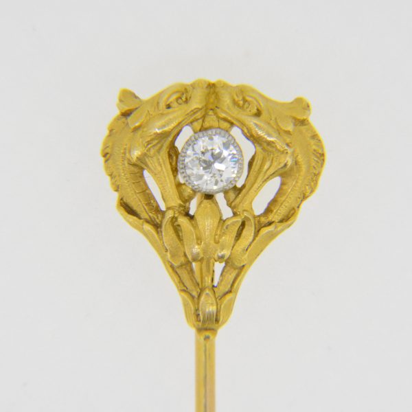 French gold diamond stick pin