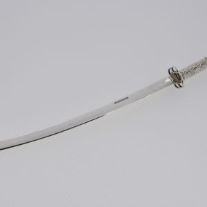 Silver samurai sword letter opener