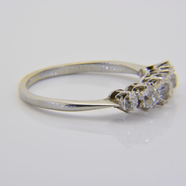 Diamond five-stone ring