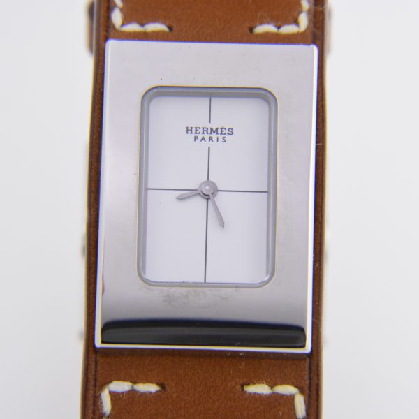 Hermes Cherche midi stainless steel wristwatch