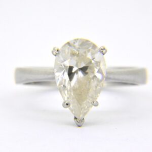 3.05ct I colour, VS2 clarity pear-shaped diamond ring Jethro Marles