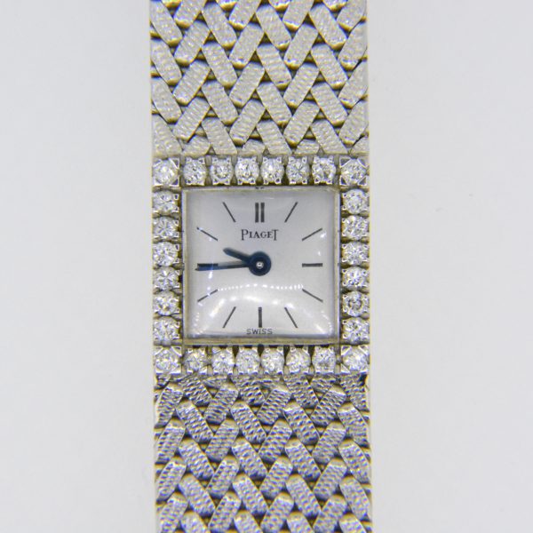 Piaget white gold diamond wristwatch