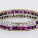 1930s ruby & diamond eternity ring