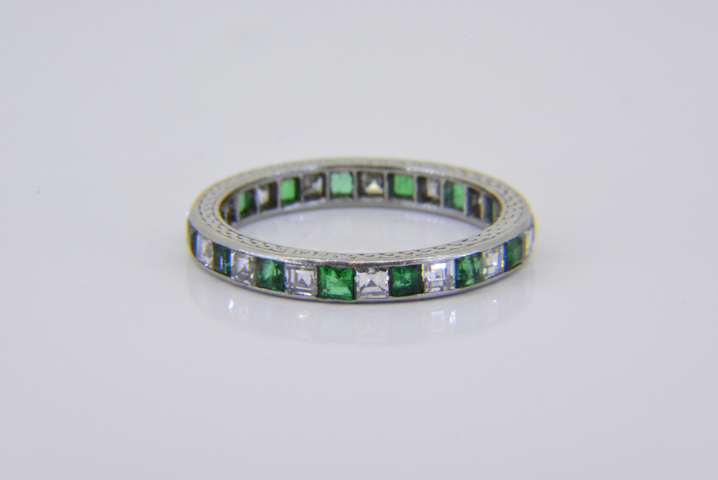 Emerald and diamond eternity ring | Jethro Marles