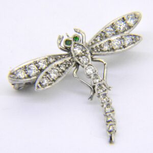 Diamond dragonfly brooch Jethro Marles