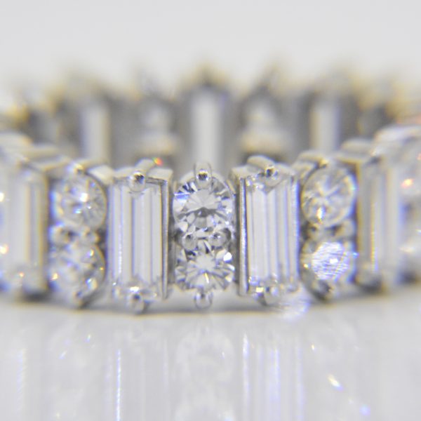 Platinum 3.5ct diamond full eternity ring