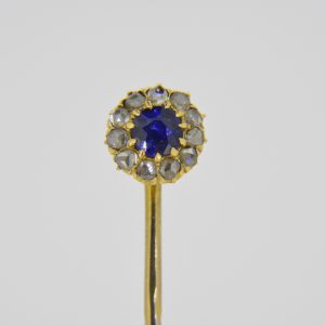 Sapphire diamond stick-pin