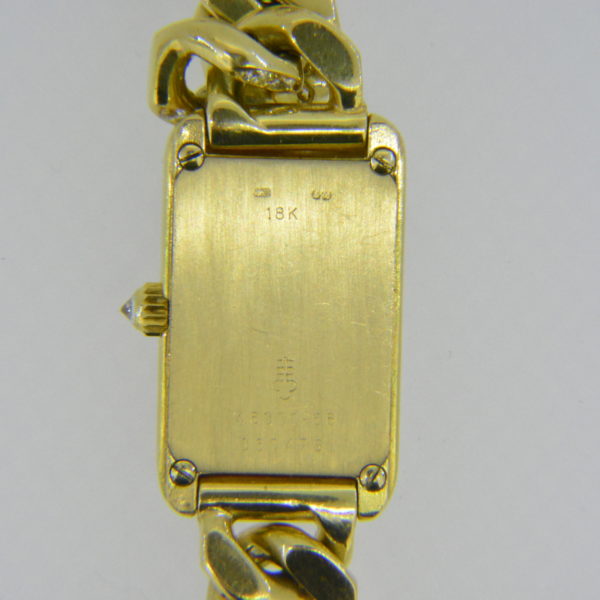 Diamond-set gold ingot wristwatch