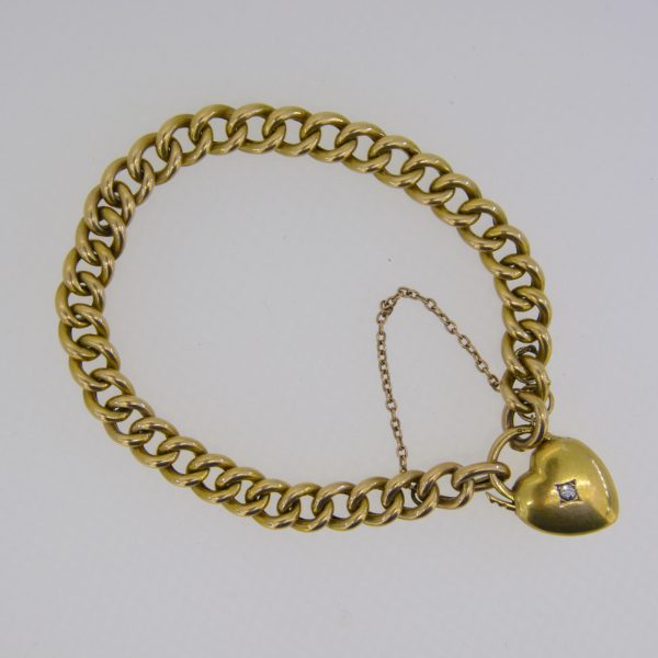 15ct curb link bracelet 1910