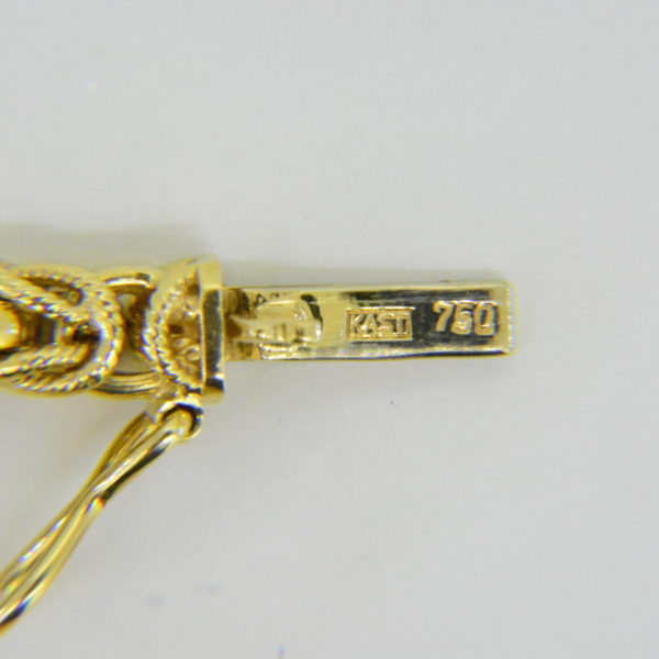 18ct gold byzantine link necklace