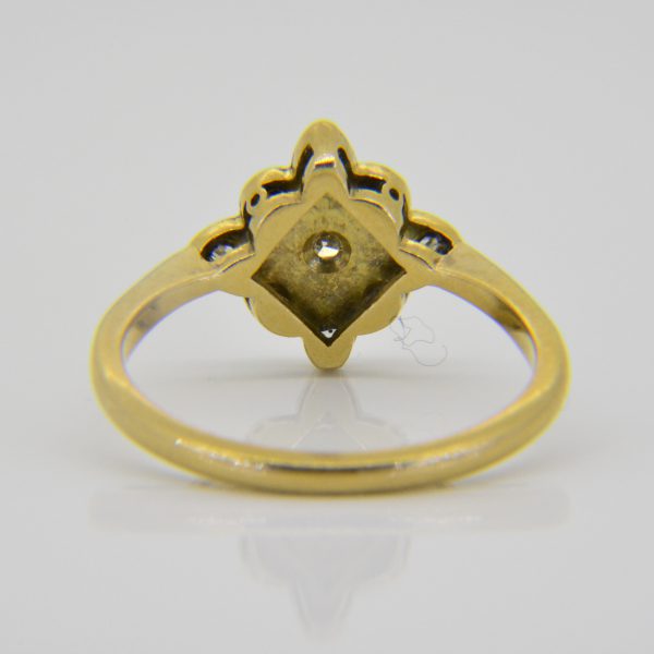 1930s diamond lozenge cluster ring
