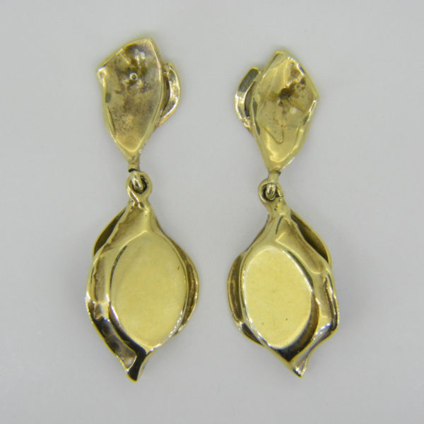 Lapis lazuli 9ct gold drop earrings
