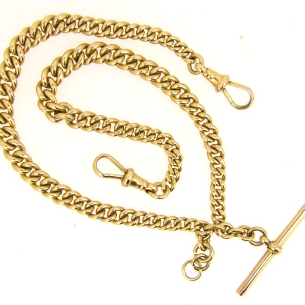 9ct gold Albert watch chain at Jethro Marles