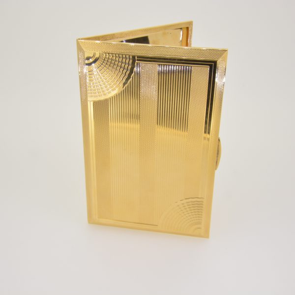 Art deco 18ct gold cigarette case