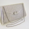 18ct white gold and diamond clutch bag