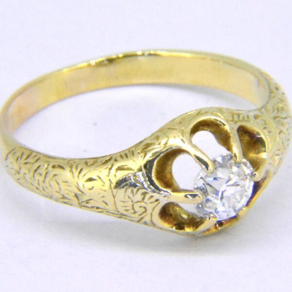 19th century diamond single-stone ring Jethro Marles