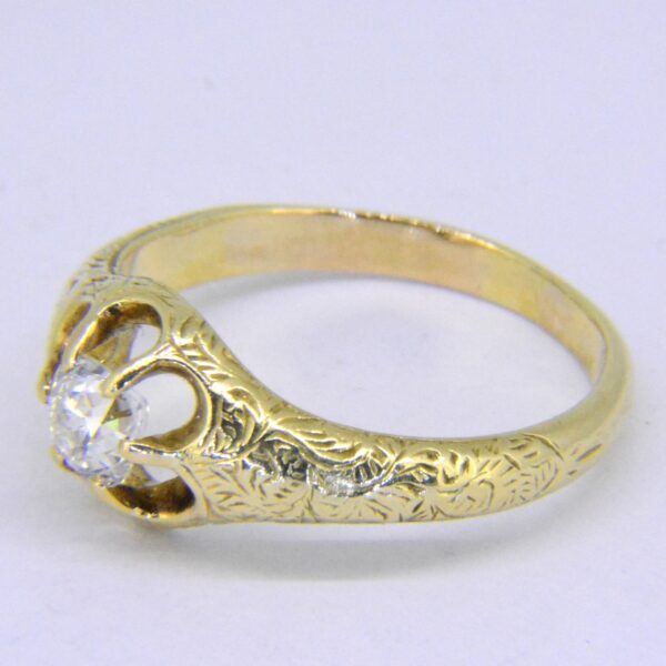 19th century diamond single-stone ring Jethro Marles