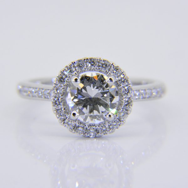 Platinum diamond Halo ring