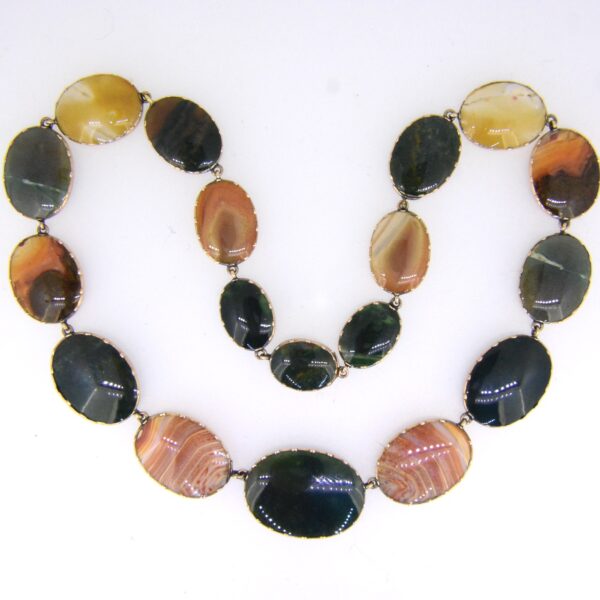 Antique agate panel necklace at Jethro Marles