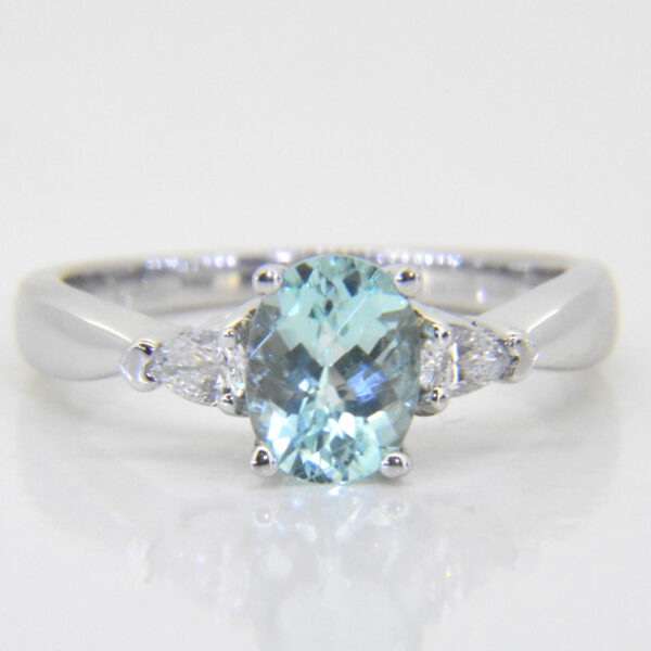 Iliana 1.25ct Paraiba tourmaline diamond ring for sale uk